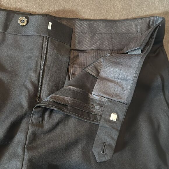 Men’s Black Formal Flat Fronted Dress Pants Size 36 (L) NWOT - Picture 8 of 9